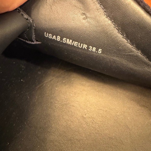 Vince Cage Suede Platform Sneakers Velcro Navy Blue Size‎ 8.5M - Picture 7 of 10